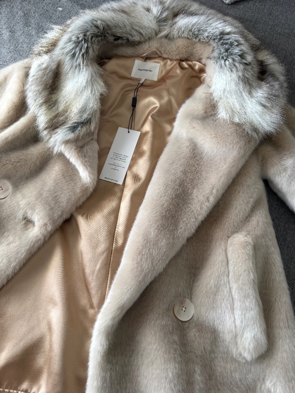 NWT, EMERSON FRY, EDIE, ONE LUSCIOUS FAUX FUR JACKET